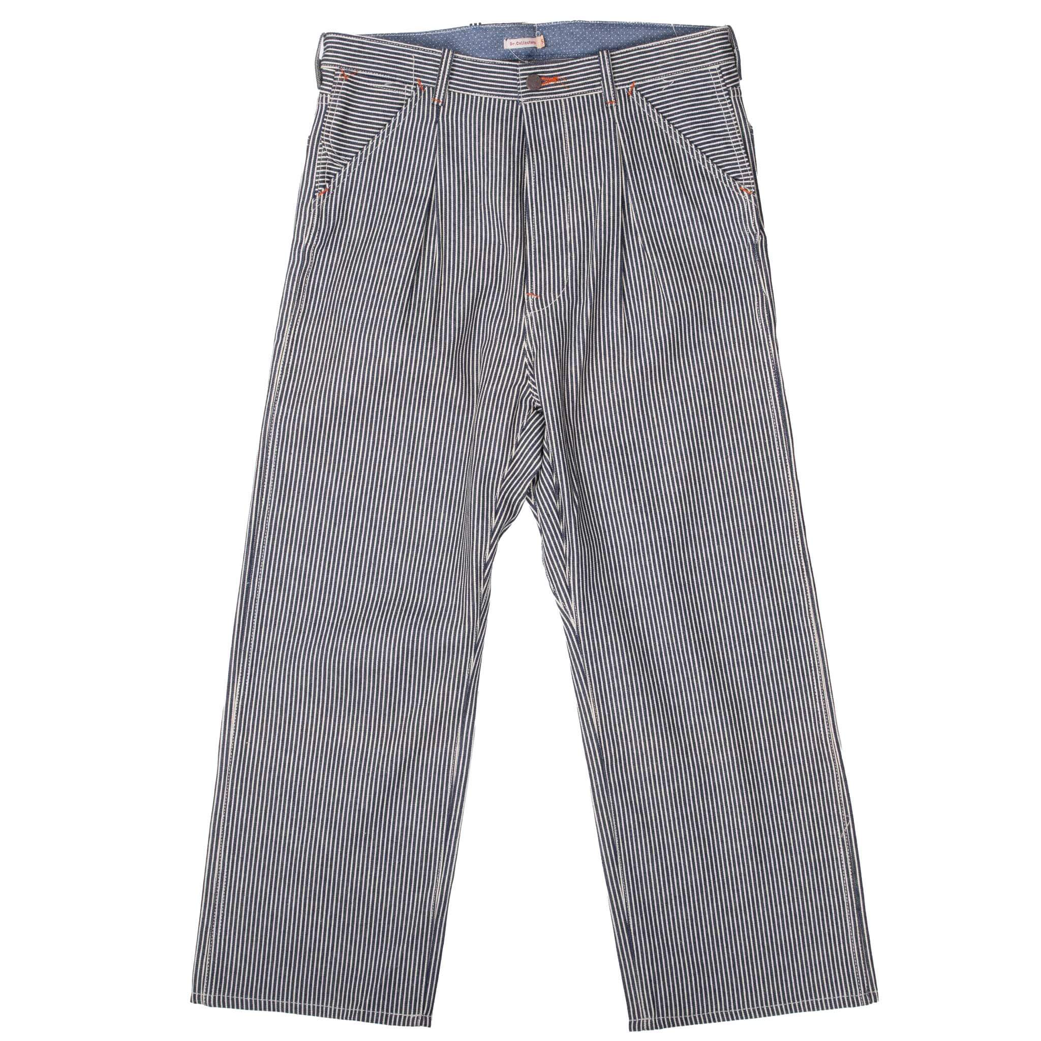 Vintage Dr Collectors Teddy Forever Stripped Blue Jeans Size Small 34X26 Made In Usa