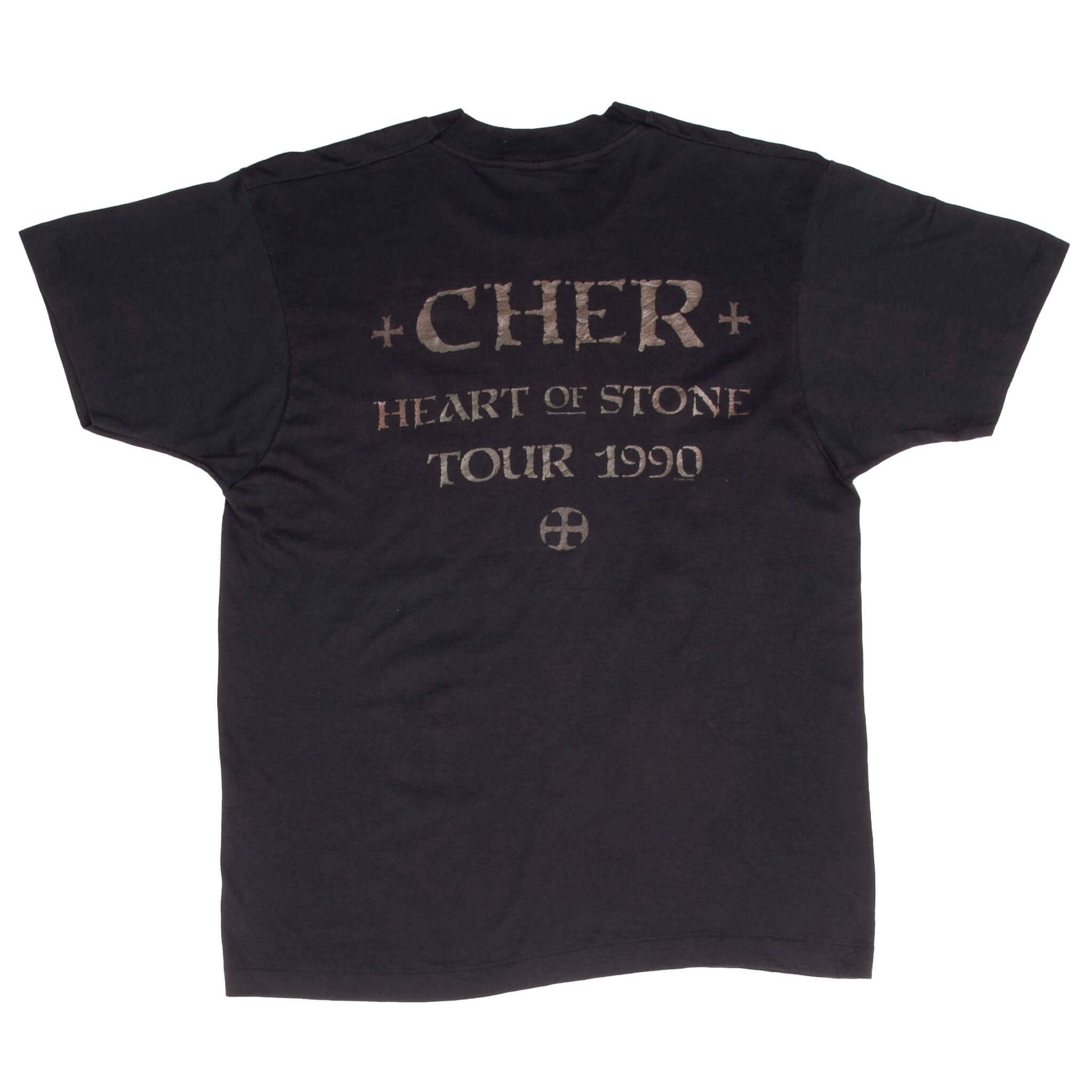 Vintage Cher Heart Of Stone Tour 1990 Tee Shirt Size Medium With Single Stitch Sleeves