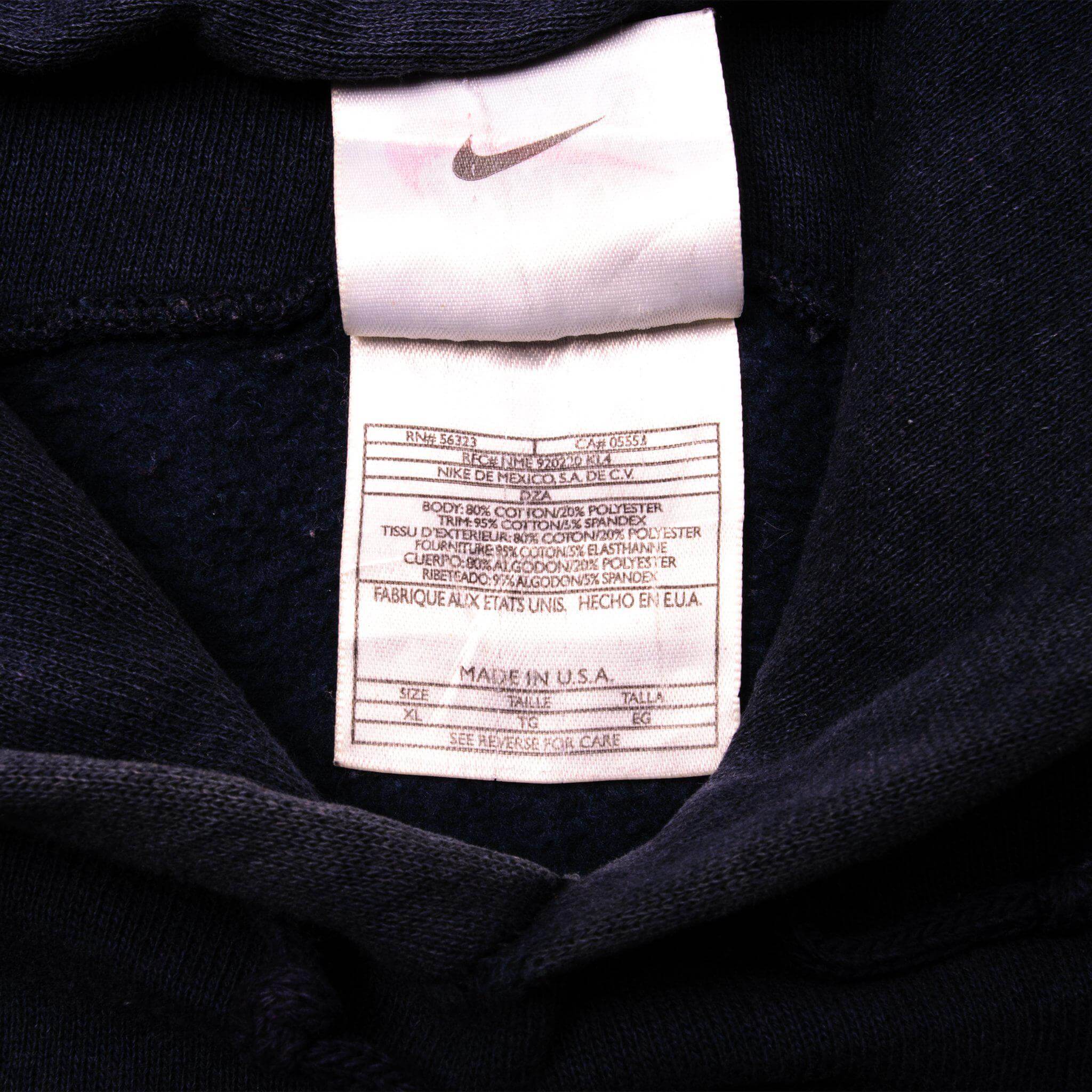 VINTAGE NIKE HOODIE SWOOSH SWEATSHIRT 1990s SIZE XL MADE IN