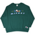 Full front view of dark green Disney Mickey Mouse embroidered sweatshirt