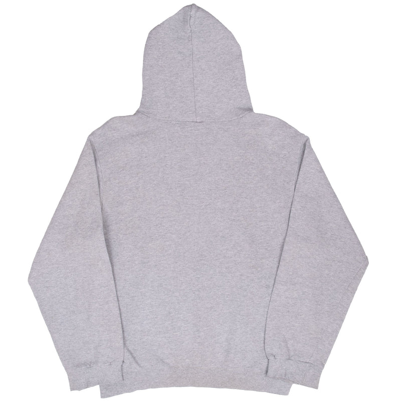 Vintage Nike Center Swoosh Grey Travis Scott Hoodie Sweatshirt 1990S Size Medium Made In USA