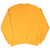 Back of gold crewneck sweatshirt with ribbed cuffs and waistband