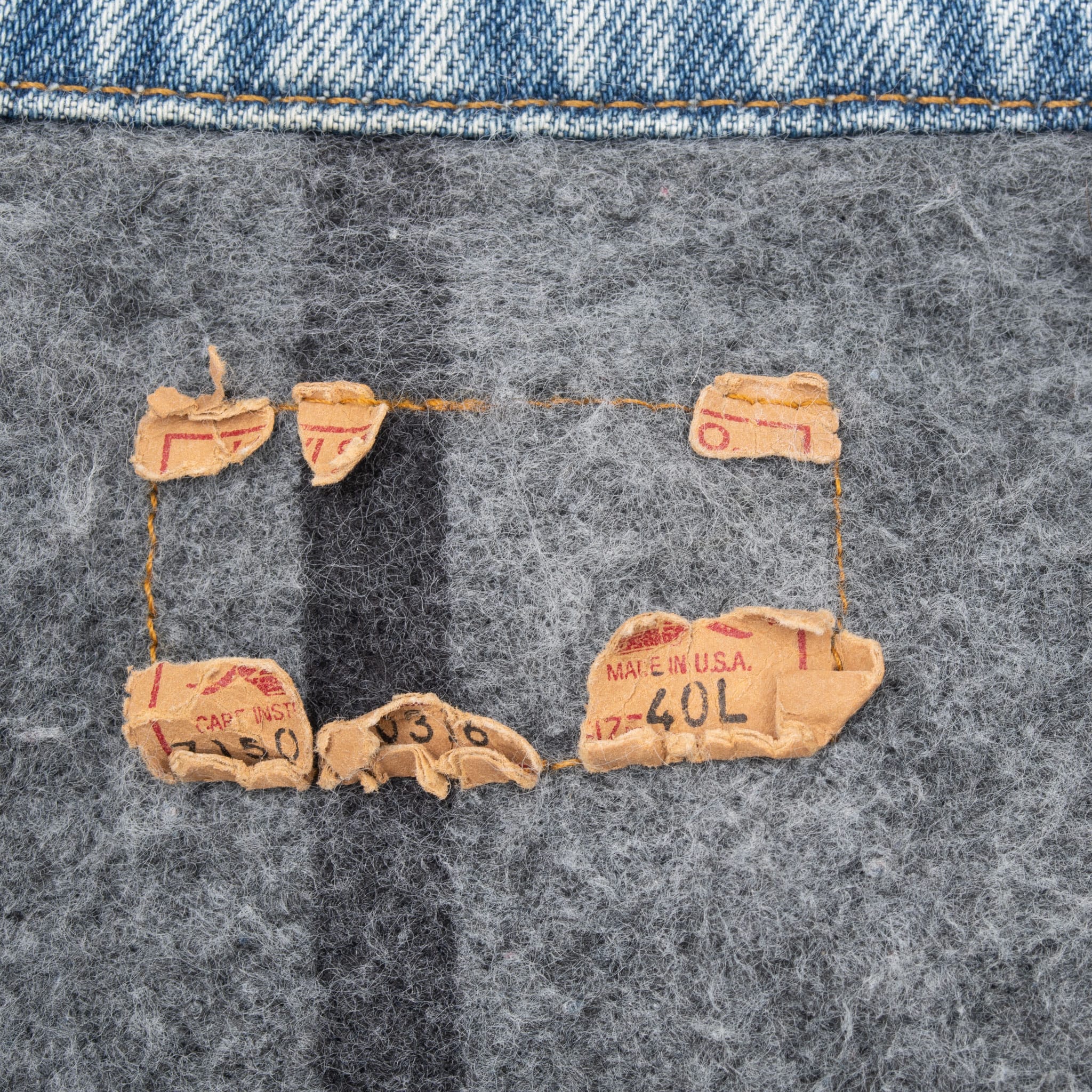 VINTAGE LEVIS INDIGO BLUE 4 POCKETS BLANKET LINED JACKET SIZE 40L 1980S MADE USA