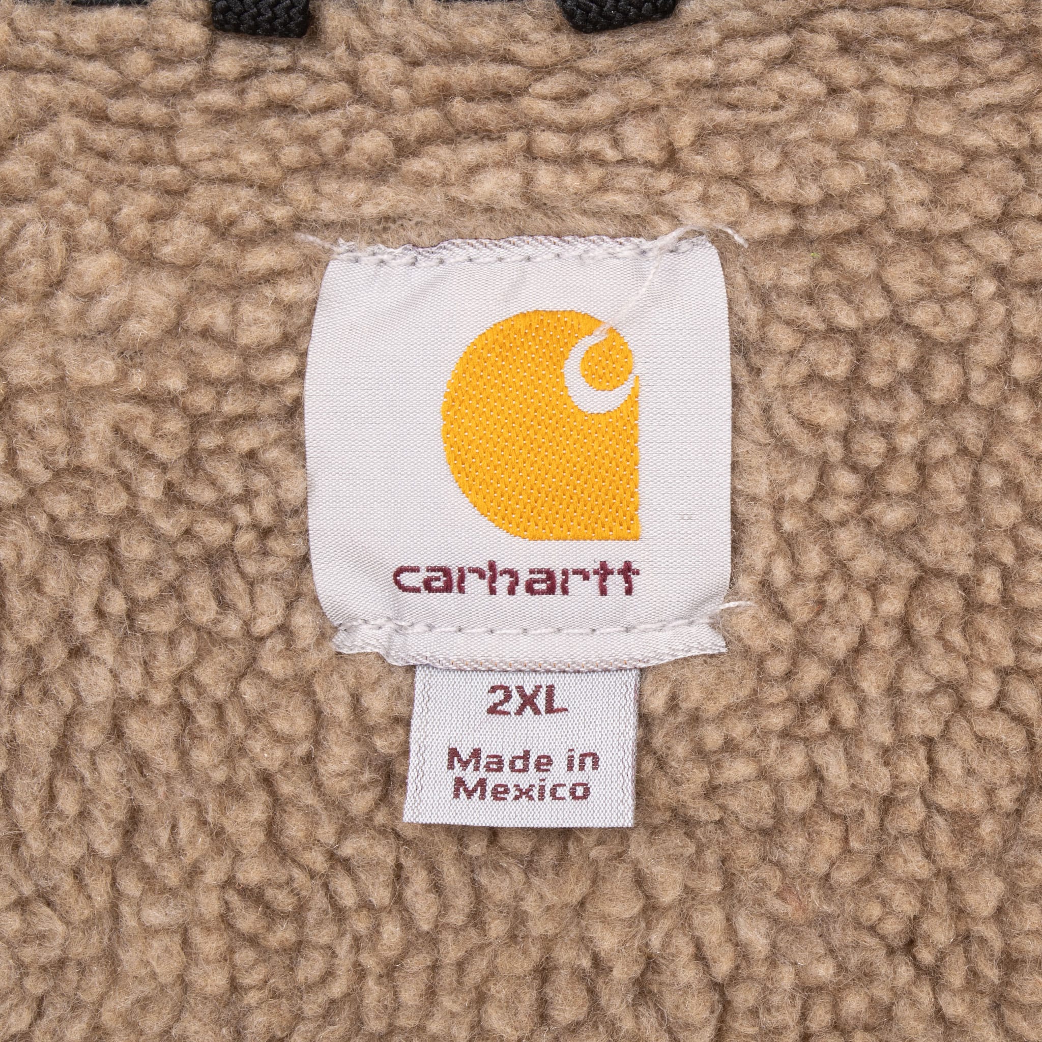 VINTAGE CARHARTT DARK BROWN SANDSTONE RIDGE COAT SHERPA JACKET C61DKB 2XL