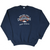 Full front view of navy Denver Broncos Super Bowl XXXIII champions sweatshirt