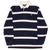 Vintage Ralph Lauren Blue & White Striped Rugby Polo Shirt 1990S Size Large