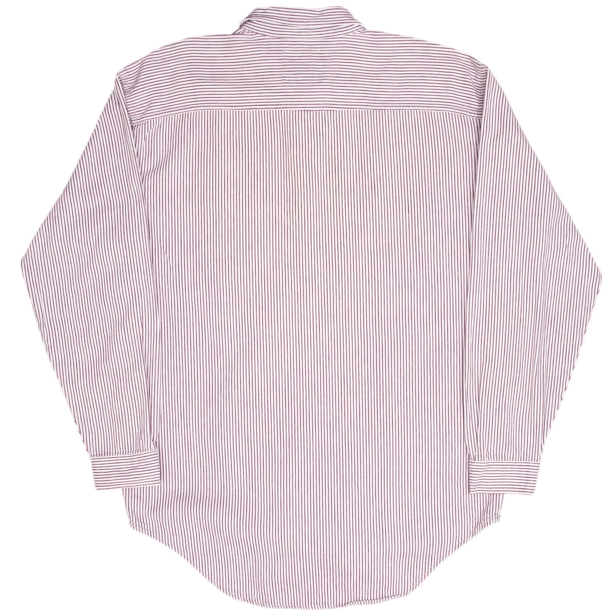 Vintage Levis Denim Purple While Striped Pocket Shirt 1990S Size Medium