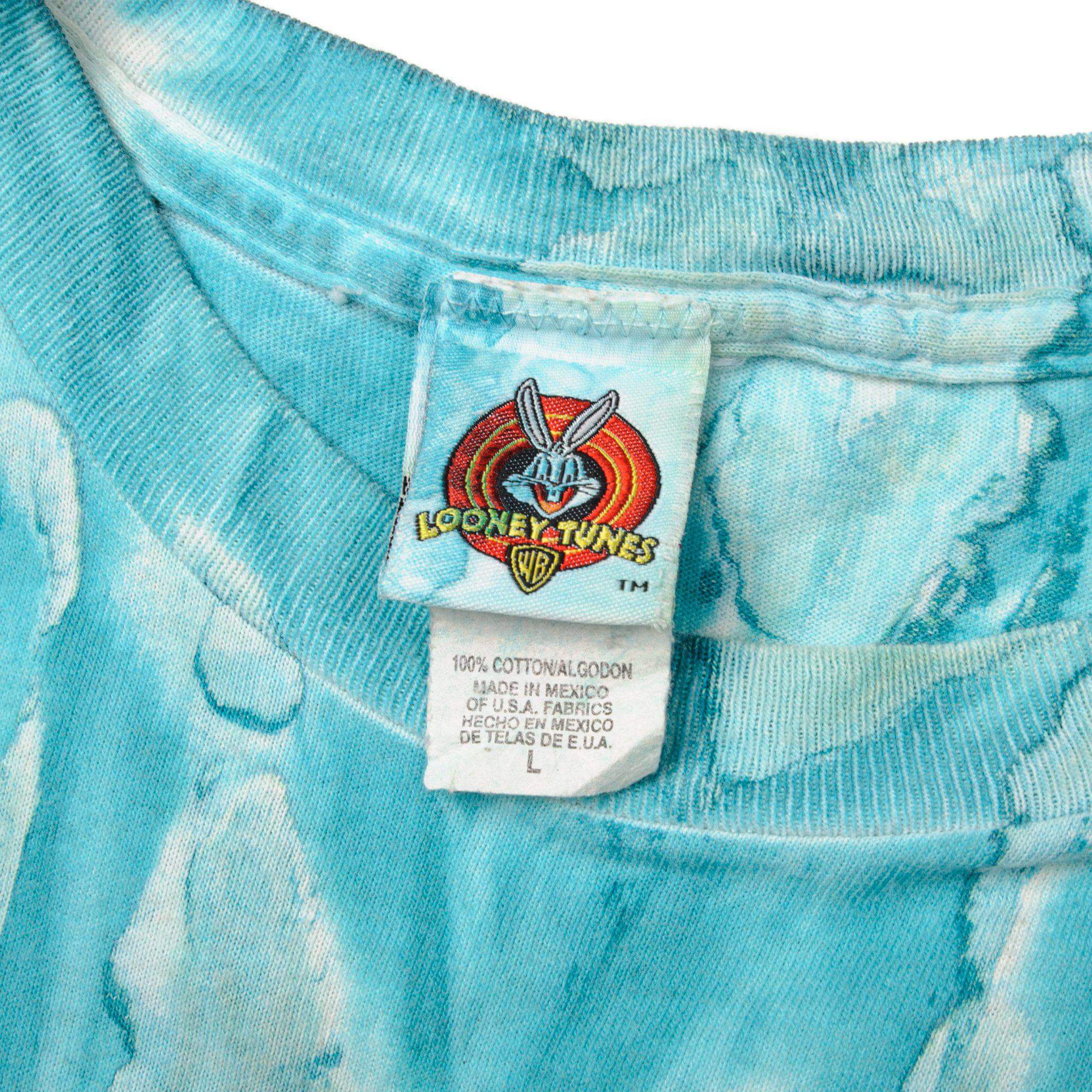 VINTAGE TIE-DYE LOONEY TUNES TAZ TEE SHIRT SIZE LARGE