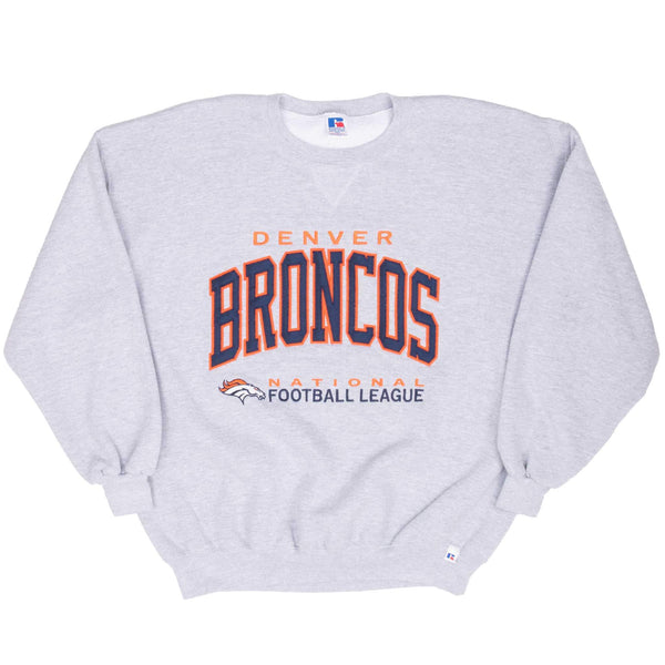 Vintage Nfl Denver Broncos 1990S Russell Sweatshirt Size 2XL Made In Usa