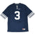 Full front view of navy Nike BYU Cougars number 3 football jersey