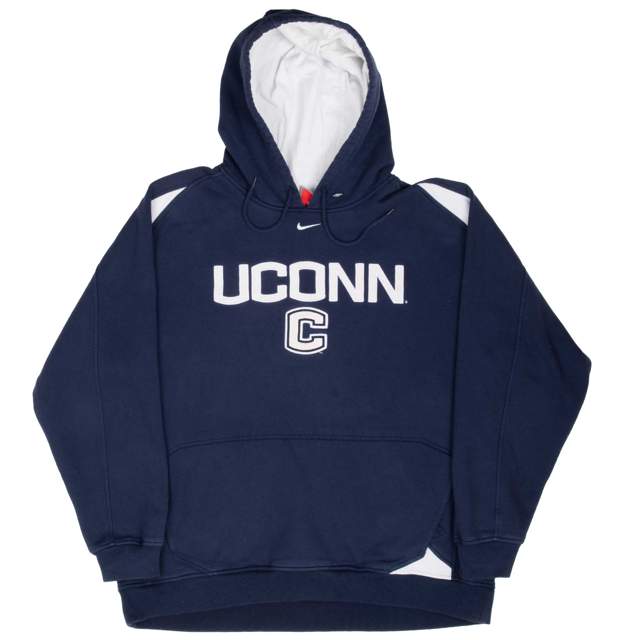 Vintage Nike Ncaa Uconn Blue Hoodie Sweatshirt 2000S Size XL