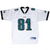 Front of white Philadelphia Eagles Reebok NFL jersey with teal number 81
