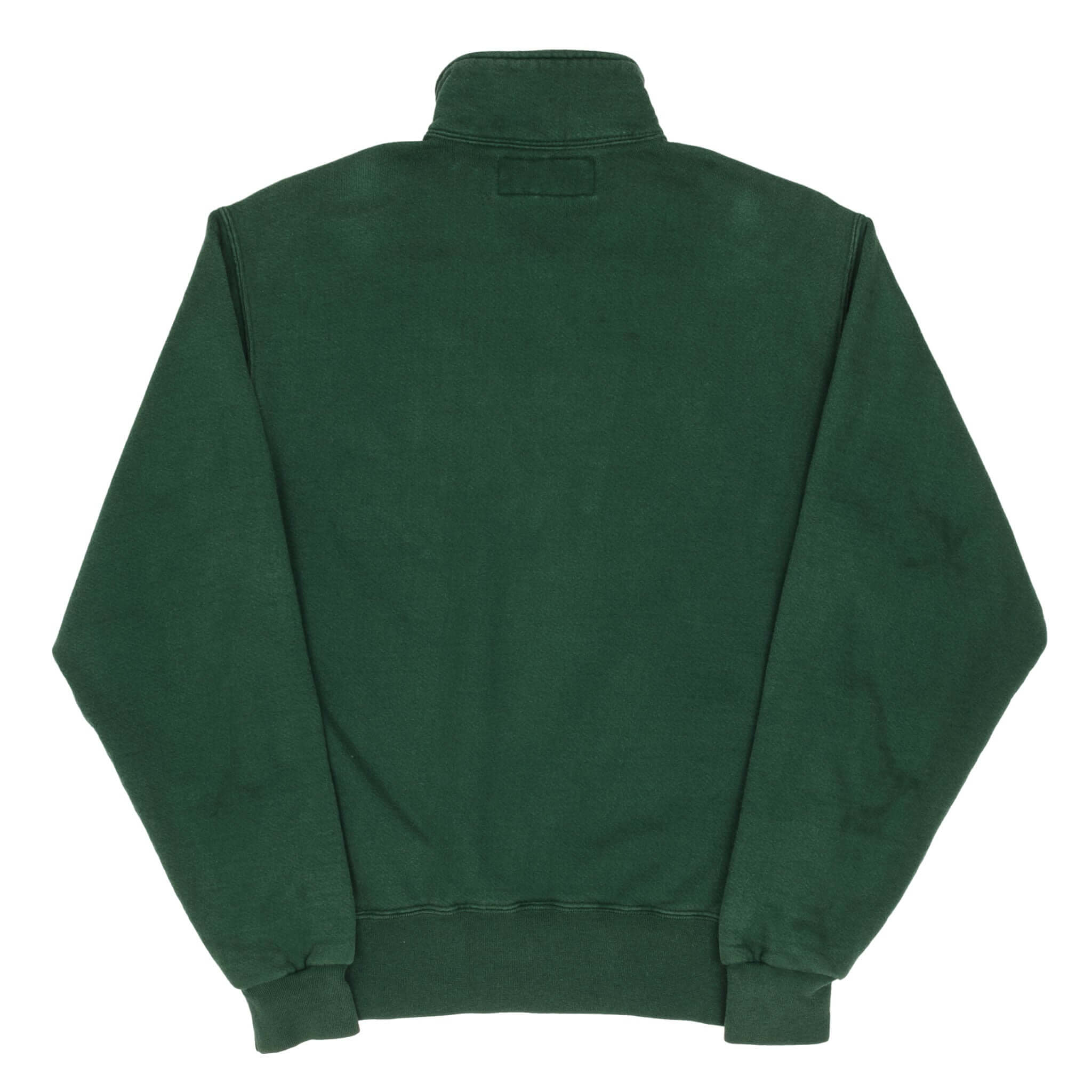Vintage Quarter 1/4 Zip Pine Green Russell Sweatshirt 1990S Size Small Made In USA