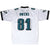 Back of white Philadelphia Eagles jersey with Owens name and teal number 81