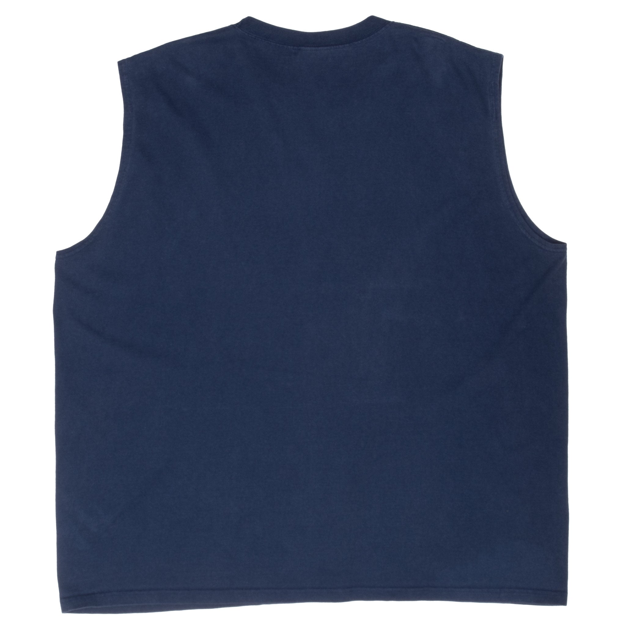 Vintage Nike Spellout Navy Blue Tank Top Tee Shirt 2000S Size 2XL