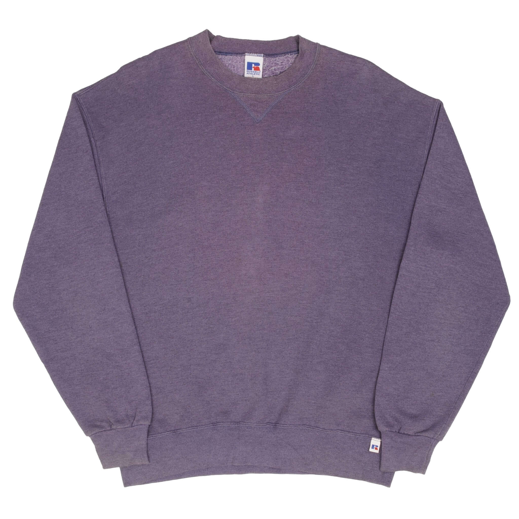 90s usa製Russell Athletic VINTAGE RUSSELL ATHLETIC BLANK PURPLE SWEATSHIRT 1990S LARGE