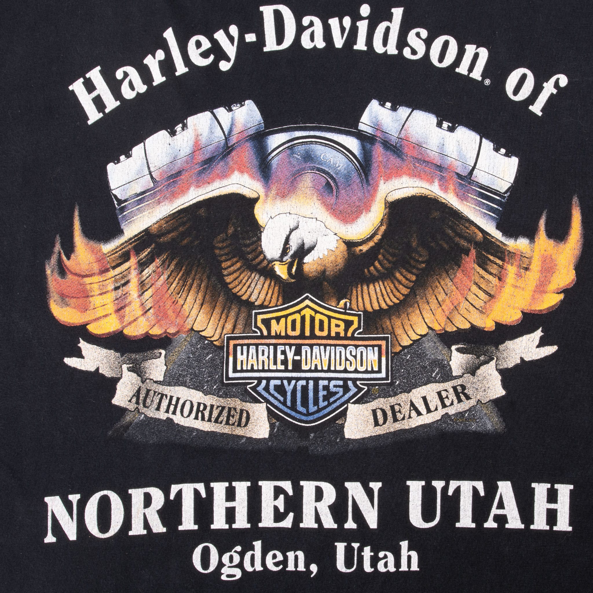 Vintage Harley Davidson Ogden Utah 2000 Tee Shirt Size Large Made In Usa