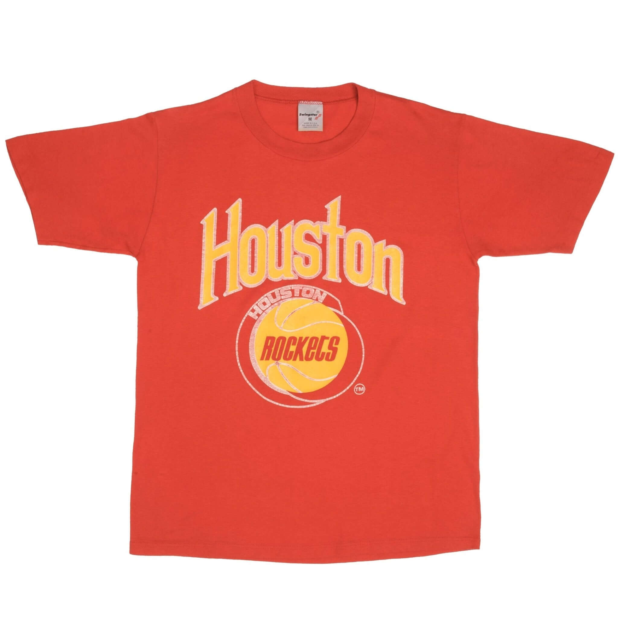 Houston Rockets Retro VINTAGE NBA HOUSTON ROCKETS TEE SHIRT 1980S SIZE MEDIUM MADE IN USA