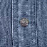 Vintage L.L.Bean Flannel Lined Blue Canvas Over Shirt 1990S Size 2XL