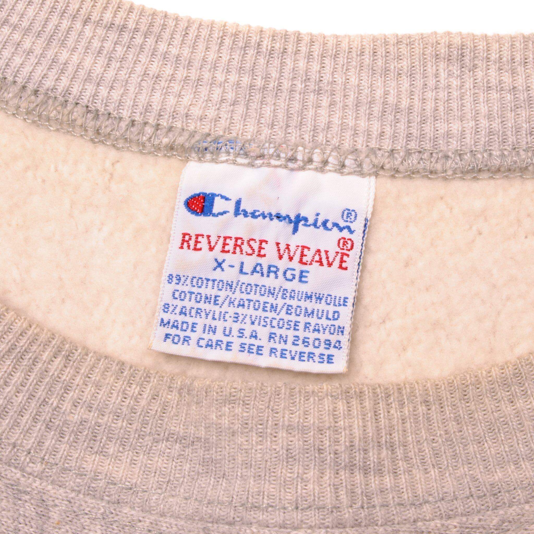 Vintage Label Tag Champion Reverse Weave 1990-MID 1990's