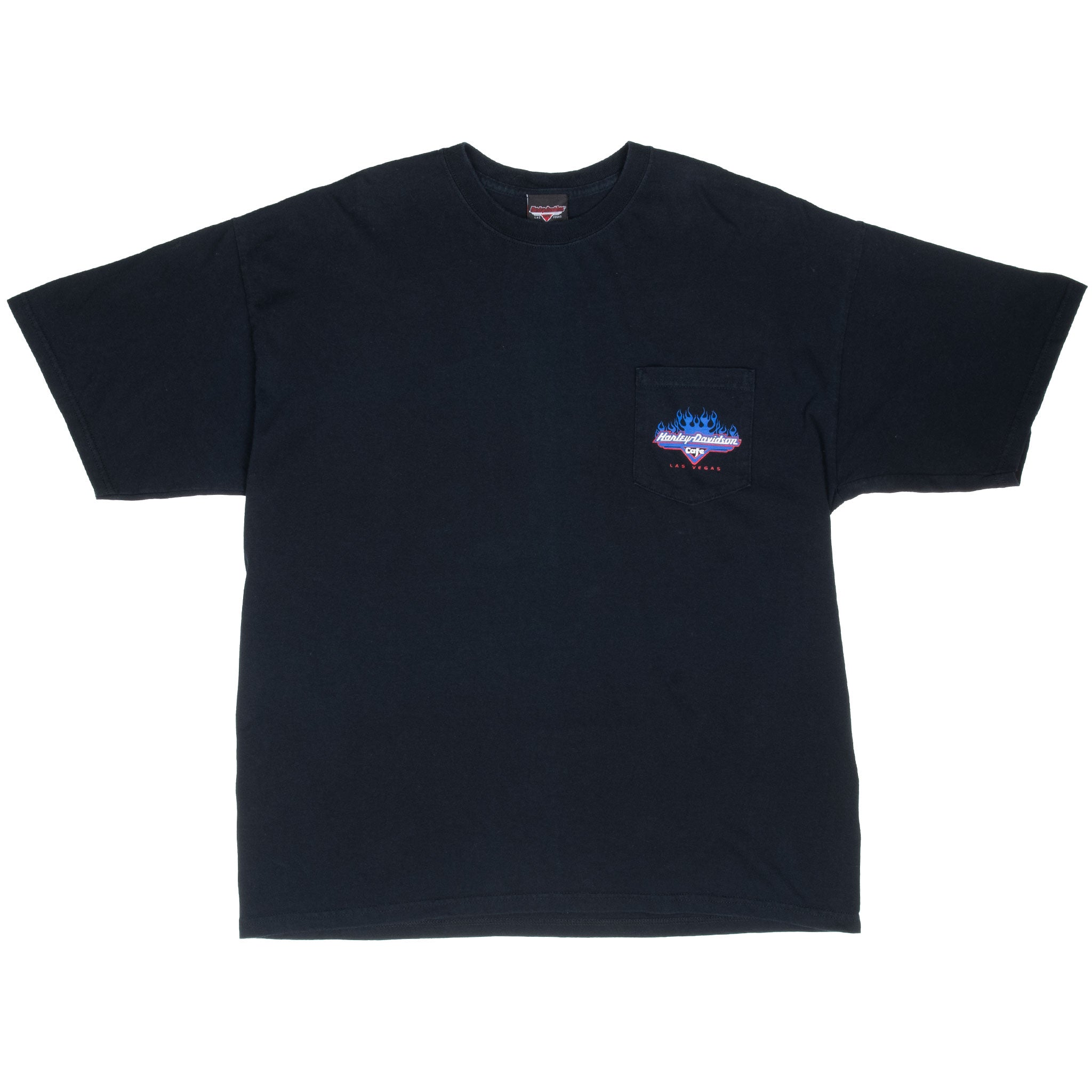Vintage Harley Davidson Cafe Las Vegas Pocket Tee Shirt 2000S Size XL