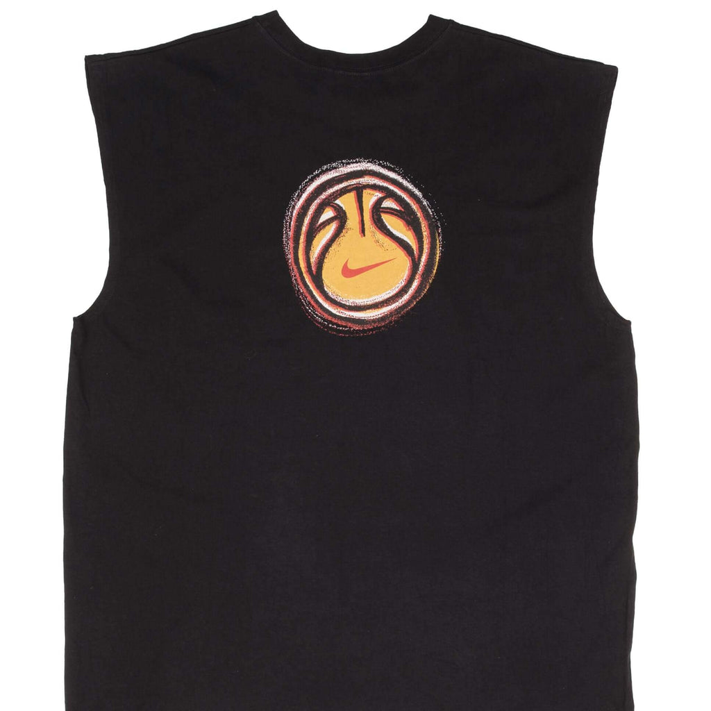 Vintage Nike Basketball Black Tank Top Tee Shirt 1990S Size XL
