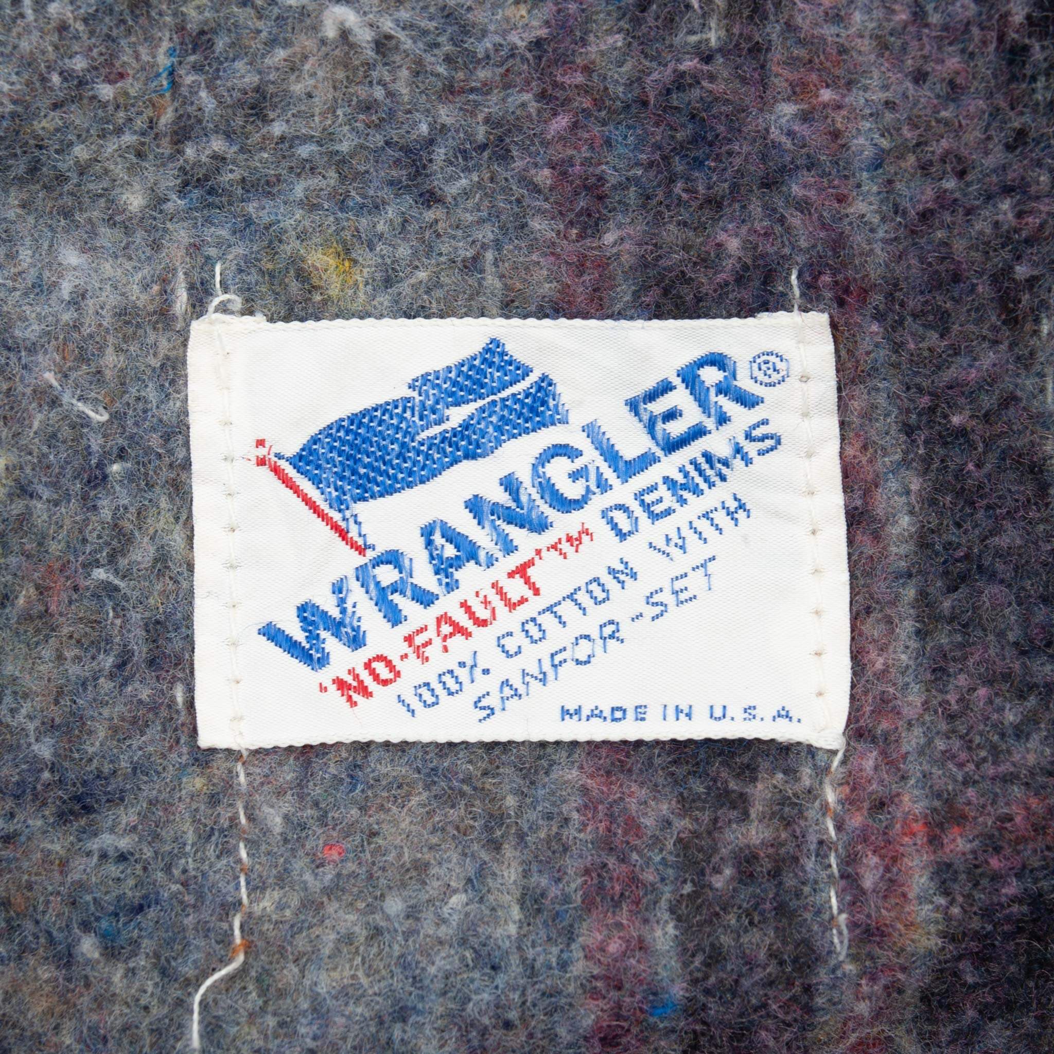 Vintage Wrangler Blanket Lined No Fault Denim Jacket 1970S Size 38 Made In Usa