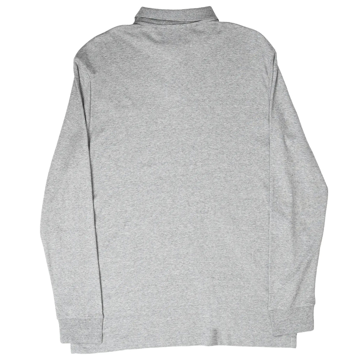 Back of grey Polo Ralph Lauren long-sleeve polo shirt