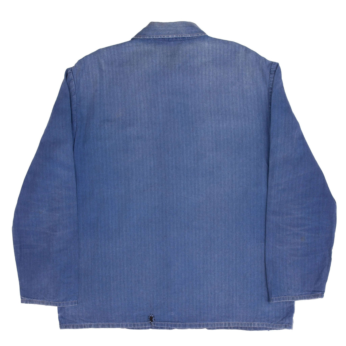 VINTAGE FRENCH WORKWEAR TWILL HERRINGBONE HBT JACKET 1960S SIZE LARGE