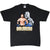 Full front view of black WCW Goldberg T-shirt with wrestler portraits and name graphic