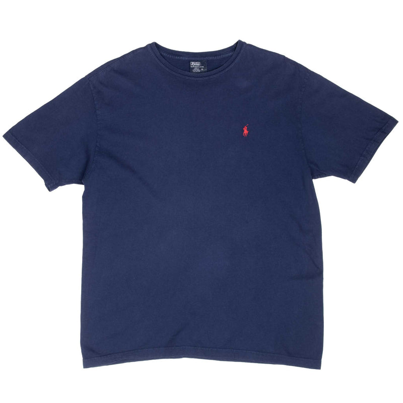 Vintage Polo Ralph Lauren Classic Navy Blue Tee Shirt 1990S Size Medium