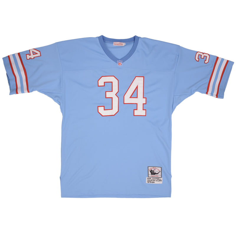 Vintage NFL Houston Oilers Campbell #8 Mitchell & Ness Throwback Jersey 1978 1984 Size 54 Made In USA