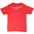 Full front view of red West Coast Choppers T-shirt with white chest print