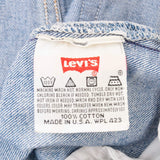 Vintage Levis 501 Indigo Jeans 1980S Size 38X27 Made In Usa With A Medium Wash With Light Whiskers

Size on Tag is 40X30 Actual Size Is 38X27

Back button #653