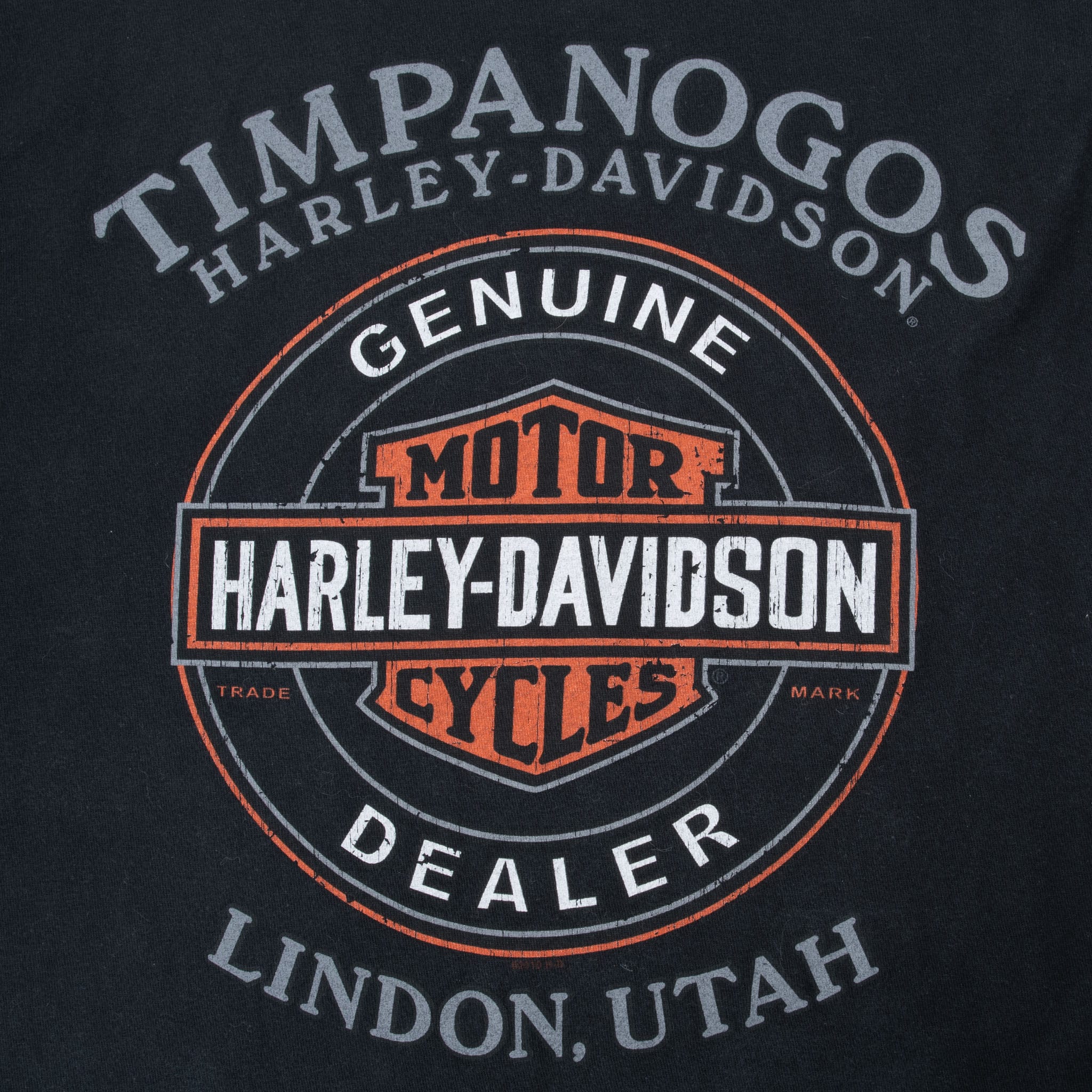 Vintage Harley Davidson Lindon Utah 2014 Long Sleeve Tee Shirt Size Medium