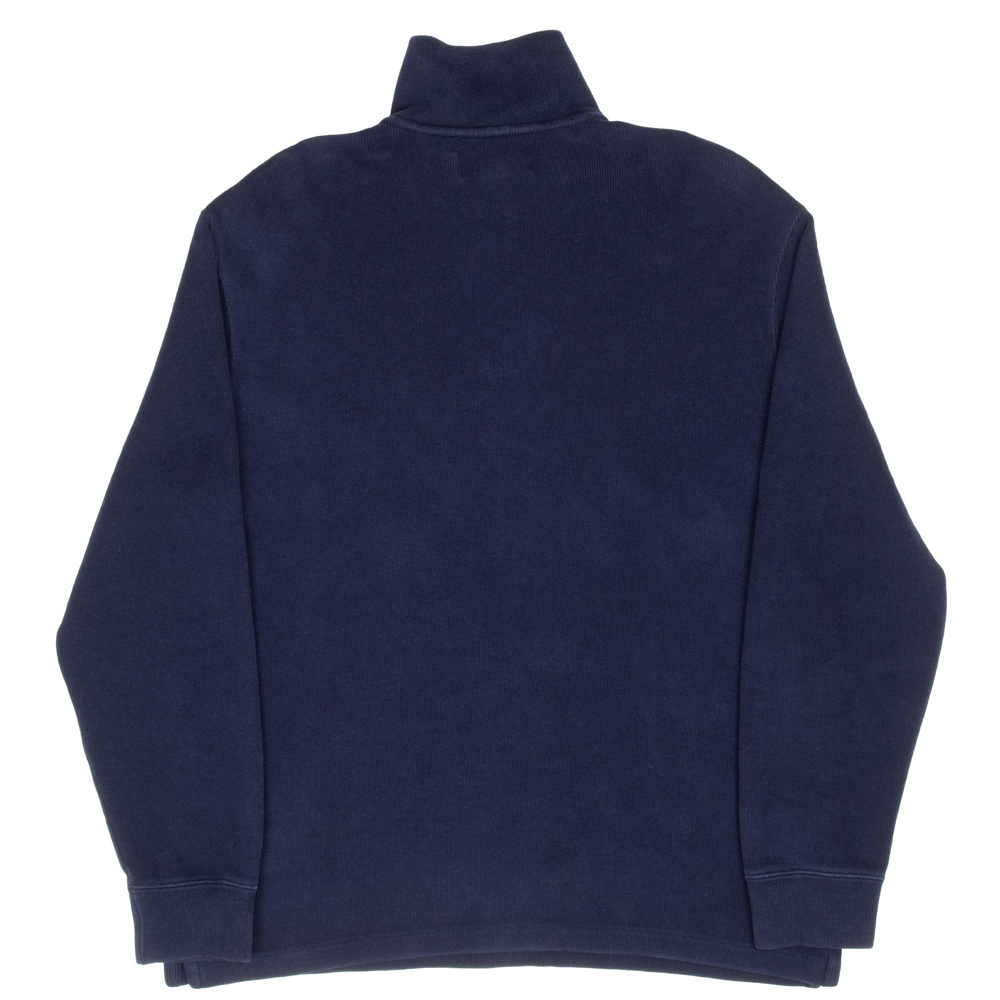 Vintage Polo Ralph Lauren Navy Blue Quarter 1/4 Zip Sweater 1990s Size Medium