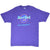 Full front of purple Hard Rock Cafe San Francisco T-shirt with colorful chest graphic
