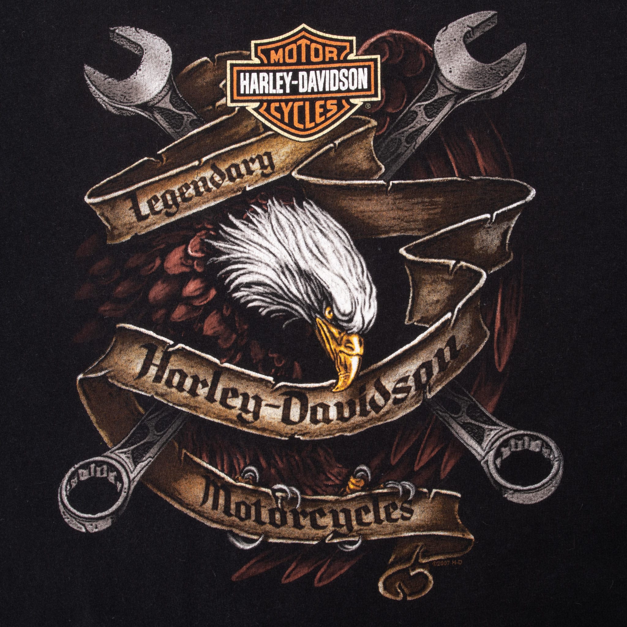 Vintage Harley Davidson Savanah Georgia 2007 Tee Shirt Size XL Made In Usa