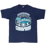 Vintage Mlb Seattle Mariners Western Champion 1995 Tee Shirt Size XL Made In Usa With Single Stitch Sleeves