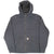 Vintage Carhartt Heavyweight Sherpa Lined Full Zip Grey Hoodie Sweatshirt Size 2XL