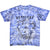 Front of blue tie-dye Kentucky T-shirt with all-over map, wildlife and landscape graphic