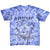 Back of blue tie-dye Kentucky T-shirt with all-over map, wildlife and landscape print