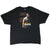 Full front view of black WWE John Cena The Marine graphic T-shirt