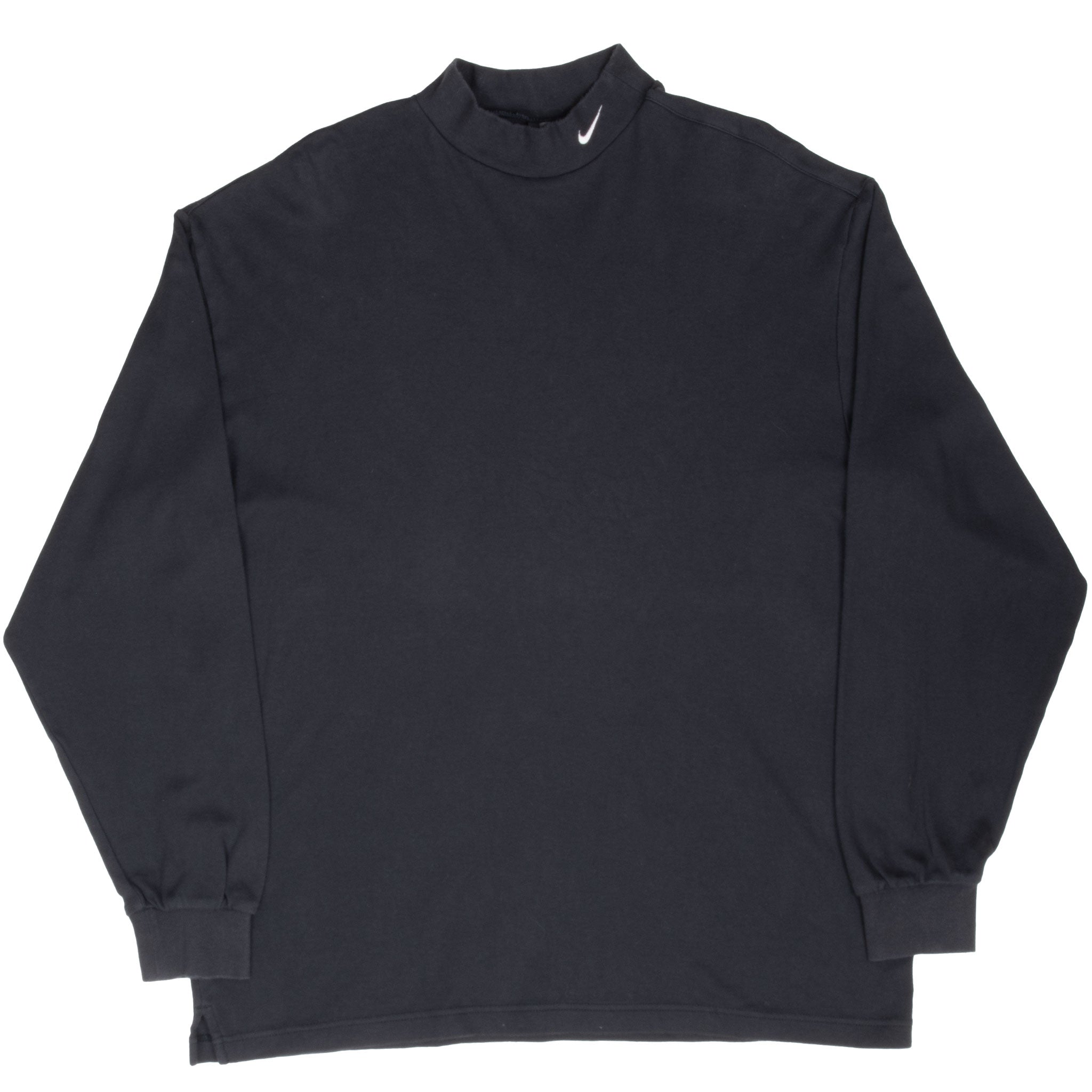 Vintage Nike Golf Long Sleeve Turtle Neck Black Tee Shirt 1990S Size Large
