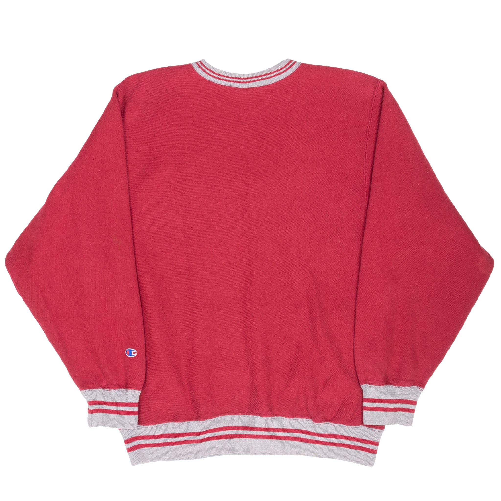 Vintage Champion Reverse Weave Red Embroidered Sweatshirt 1990S Size XL Made In USA