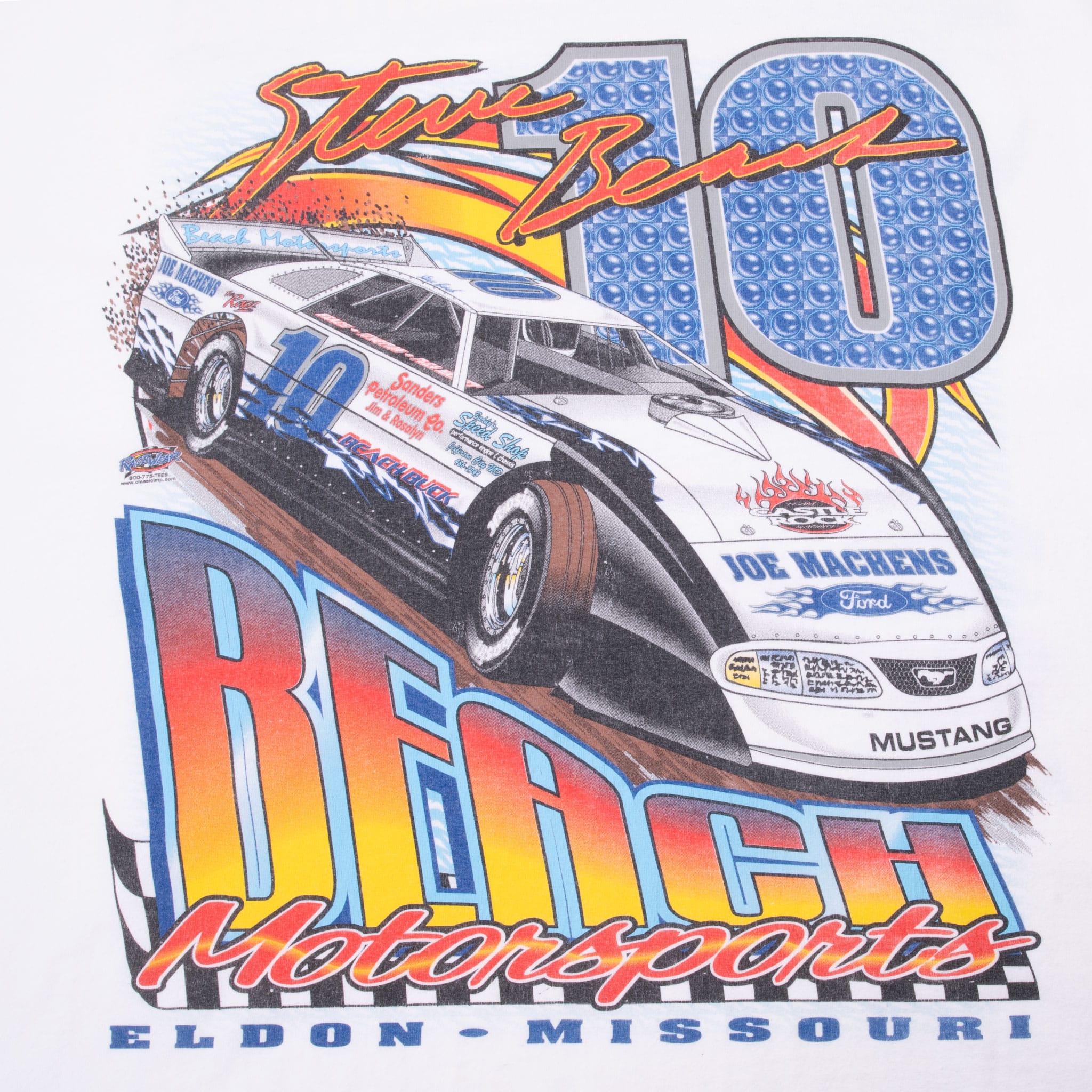 Vintage Dirt Racing Steve Beach Missouri Tee Shirt 2000S Size 2XL