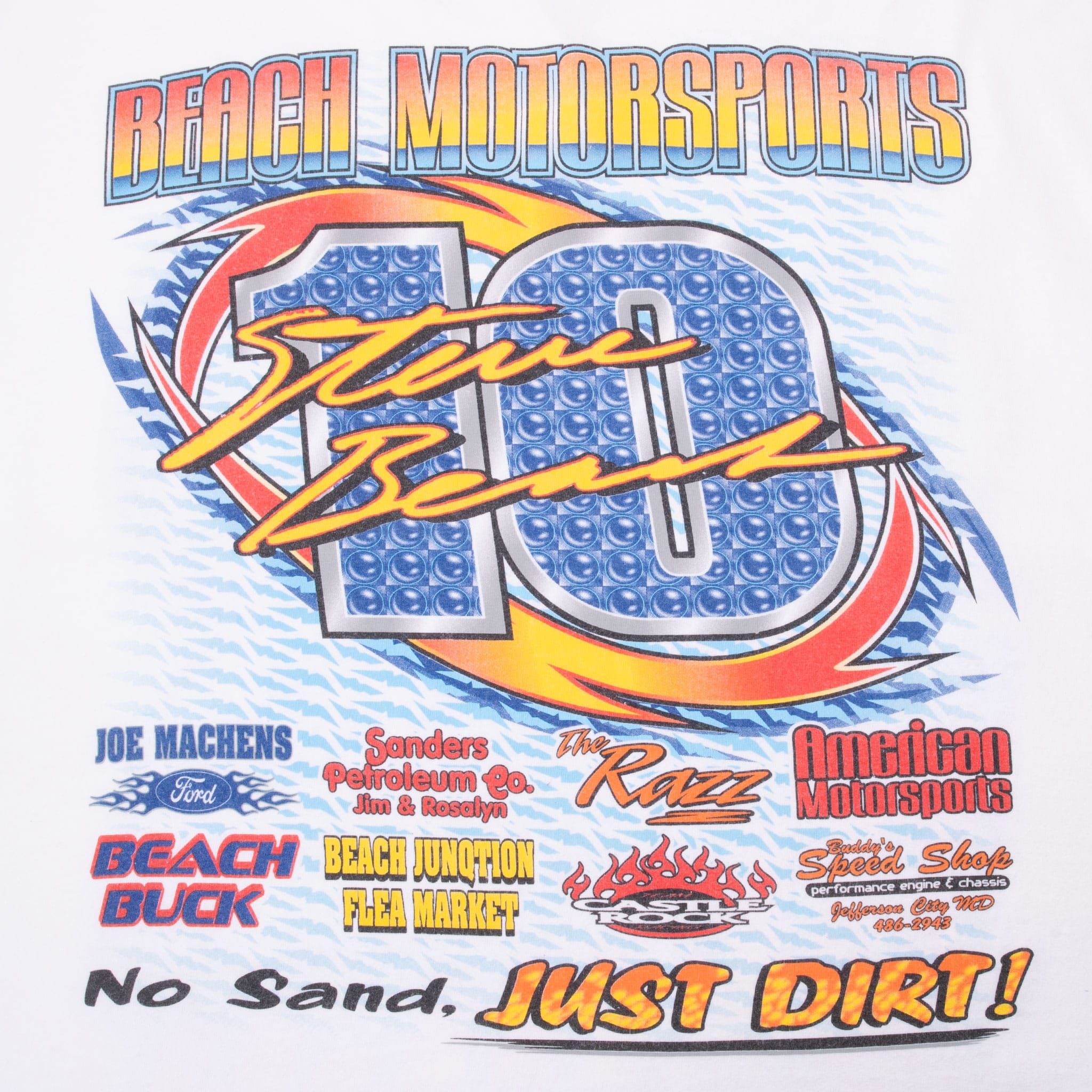 Vintage Dirt Racing Steve Beach Missouri Tee Shirt 2000S Size 2XL