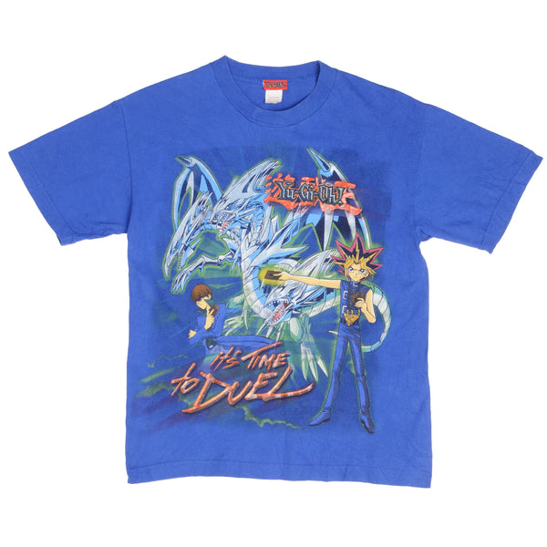 Vintage Yu-Gi-Oh It's Time To Duel With Yugi, Seto and Blue Eyes Ultimate Dragon Tee Shirt Size Small