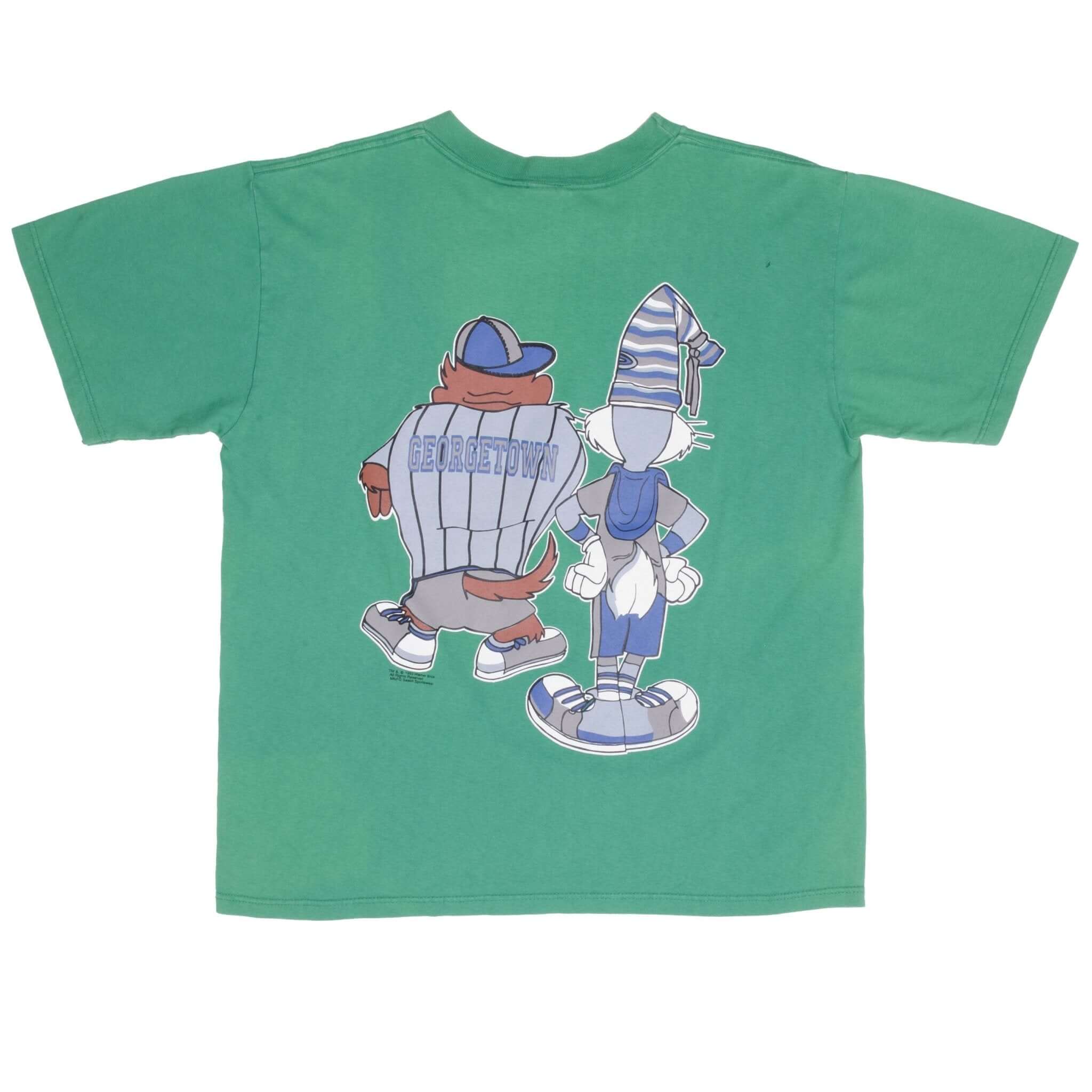 Vintage Georgetown University Hoyas Looney tunes With Taz and Bugs Bunny 1993 Tee Shirt Size Large Made In Usa