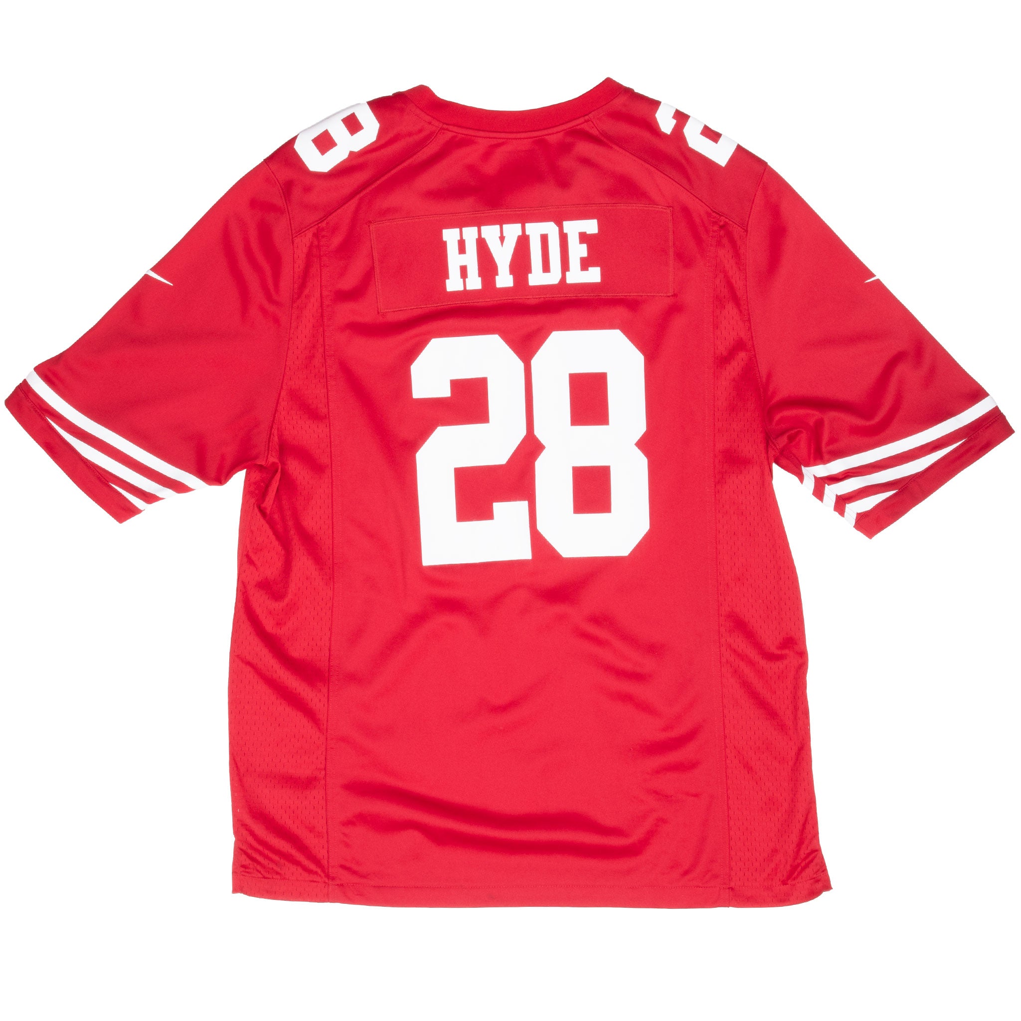 VINTAGE NIKE NFL SAN FRANCISCO 49ERS HYDE #28 JERSEY SIZE XL